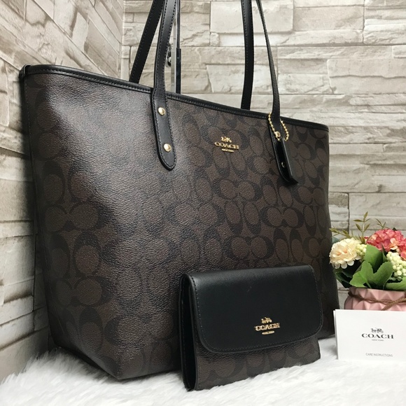 👜COACH SET🌺 CITY ZIP TOTE & WALLET - Picture 3 of 8